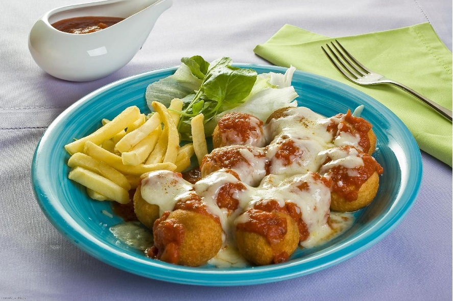 Bolinho de Arroz a Parmegiana