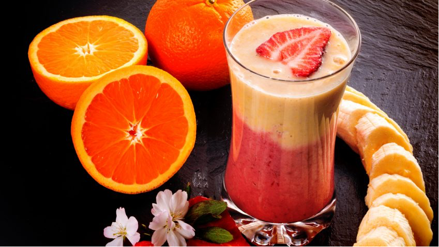 Suco de Laranja com Morango